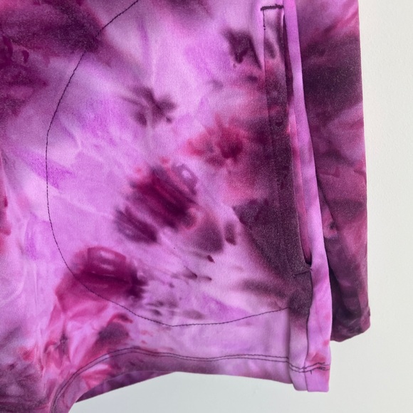 LOGO Lounge Brushed Tie-Dye V-Neck Long Sleeve Top Purple L NWT - Picture 4 of 6